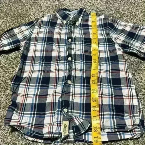 L.O.G.G. H&M Boys Button Down Shirt Plaid Multi-Color Youth Sz 6-7Y America - Picture 2 of 8